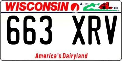 WI license plate 663XRV
