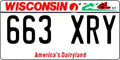 WI license plate 663XRY