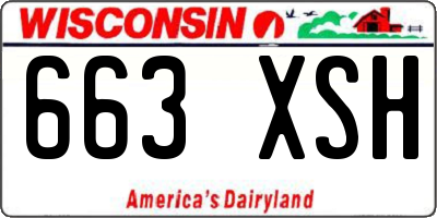 WI license plate 663XSH