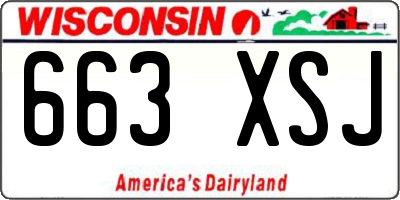 WI license plate 663XSJ