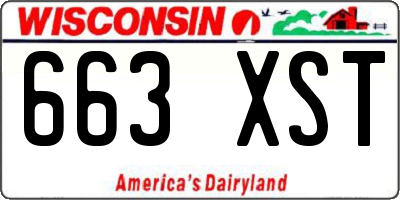 WI license plate 663XST