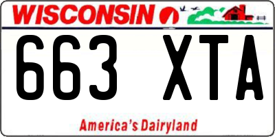 WI license plate 663XTA