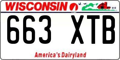 WI license plate 663XTB