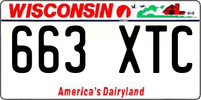 WI license plate 663XTC