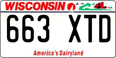 WI license plate 663XTD