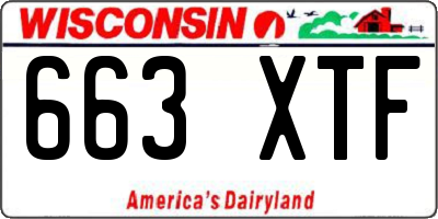 WI license plate 663XTF