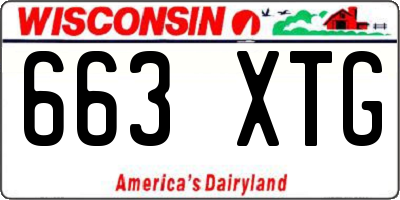 WI license plate 663XTG