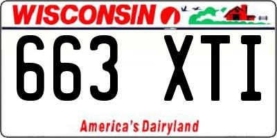 WI license plate 663XTI