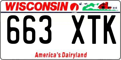 WI license plate 663XTK