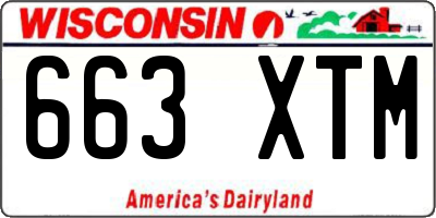 WI license plate 663XTM
