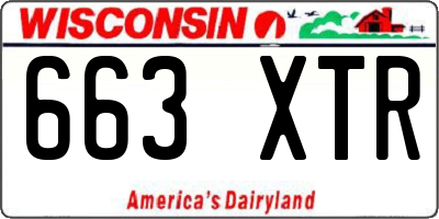 WI license plate 663XTR