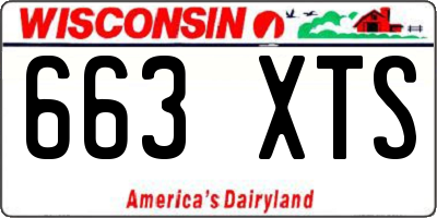 WI license plate 663XTS