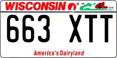 WI license plate 663XTT