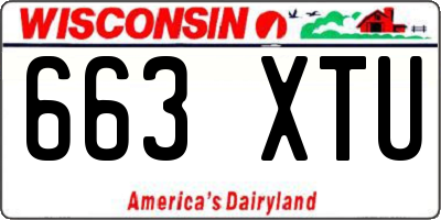 WI license plate 663XTU