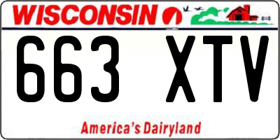 WI license plate 663XTV