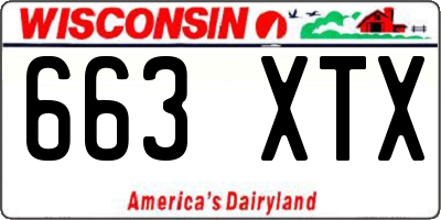 WI license plate 663XTX