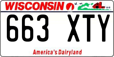 WI license plate 663XTY