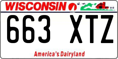 WI license plate 663XTZ