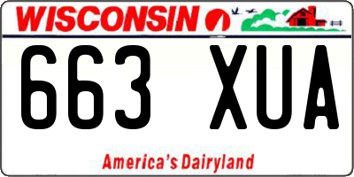 WI license plate 663XUA