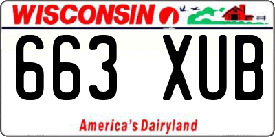 WI license plate 663XUB