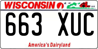 WI license plate 663XUC