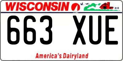 WI license plate 663XUE