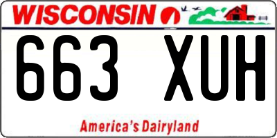 WI license plate 663XUH