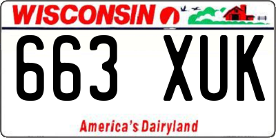 WI license plate 663XUK