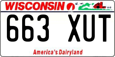 WI license plate 663XUT