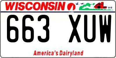 WI license plate 663XUW