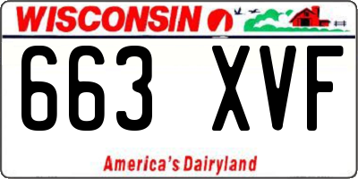 WI license plate 663XVF