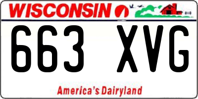 WI license plate 663XVG