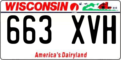WI license plate 663XVH