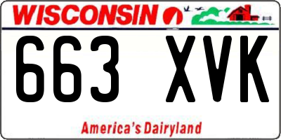 WI license plate 663XVK