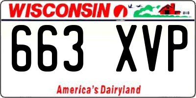 WI license plate 663XVP