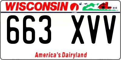 WI license plate 663XVV