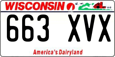 WI license plate 663XVX