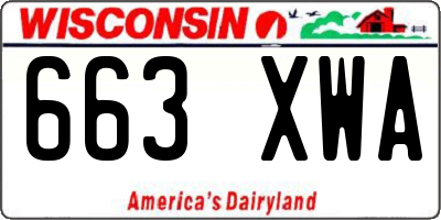 WI license plate 663XWA