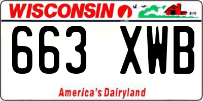 WI license plate 663XWB