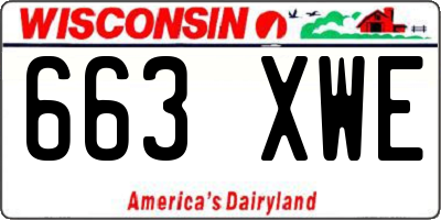 WI license plate 663XWE