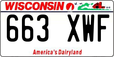 WI license plate 663XWF