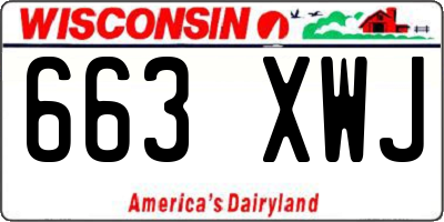 WI license plate 663XWJ