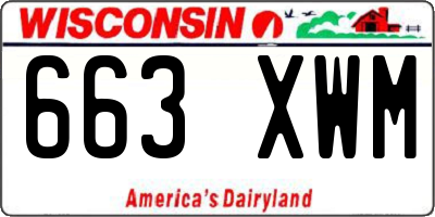 WI license plate 663XWM