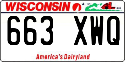 WI license plate 663XWQ