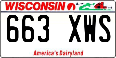WI license plate 663XWS