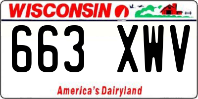 WI license plate 663XWV