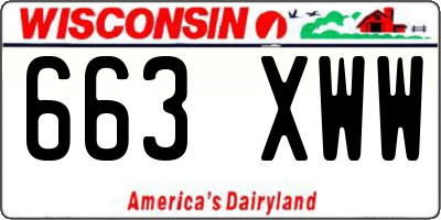 WI license plate 663XWW