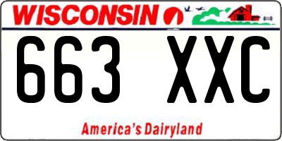 WI license plate 663XXC