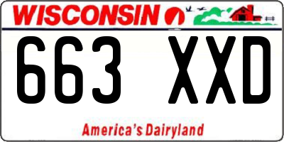 WI license plate 663XXD