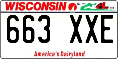 WI license plate 663XXE